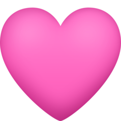 How Pink Heart emoji looks on Facebook.