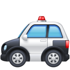 Hoe Politieauto emoji eruit ziet op Facebook.