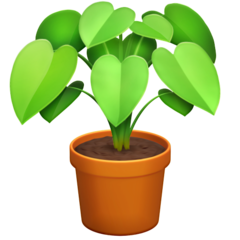 Como o emoji do Vaso com planta é exibido no Facebook.