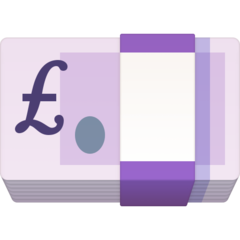 How Pound Banknote emoji looks on Facebook.