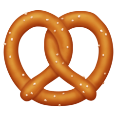 Hoe Pretzel emoji eruit ziet op Facebook.