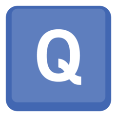 How Regional Indicator Symbol Letter Q emoji looks on Facebook.