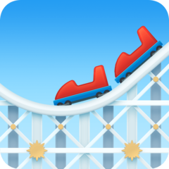 Bagaimana Roller Coaster emoji terlihat di Facebook.