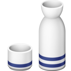 How Sake emoji looks on Facebook.