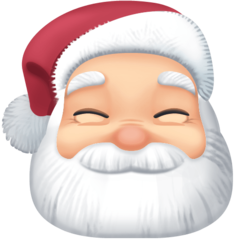 Cómo se ve el emoji Papá Noel: tono de piel claro en Facebook.