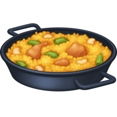 Cómo se ve el emoji Paella en Facebook.