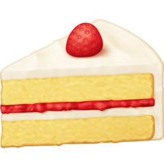 Bagaimana Shortcake emoji terlihat di Facebook.