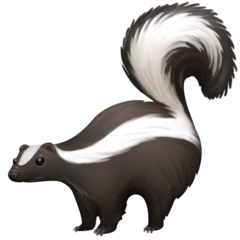 How Skunk emoji looks on Facebook.