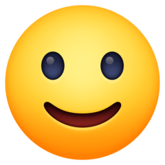 Bagaimana Slightly Smiling Face emoji terlihat di Facebook.