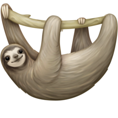 Bagaimana Sloth emoji terlihat di Facebook.