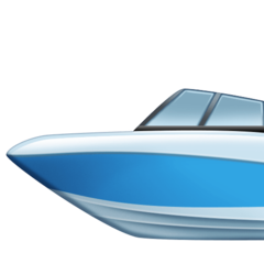 Bagaimana Speedboat emoji terlihat di Facebook.