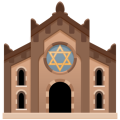 Hoe Synagoge emoji eruit ziet op Facebook.