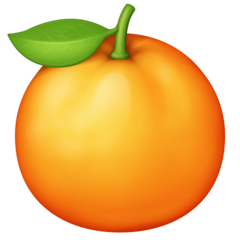 Cómo se ve el emoji Mandarina en Facebook.