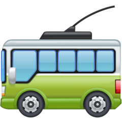 How Trolleybus emoji looks on Facebook.