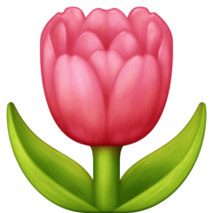 Cómo se ve el emoji Tulipán en Facebook.