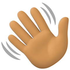 Waving Hand: Medium Skin Tone Emoji 👋🏽