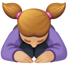 Woman Bowing Medium Light Skin Tone Emoji