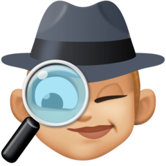 How Woman Detective: Medium-Light Skin Tone emoji looks on Facebook.