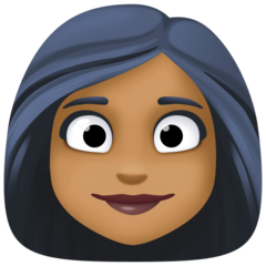 How Woman: Medium-Dark Skin Tone emoji looks on Facebook.