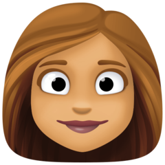 How Woman: Medium Skin Tone emoji looks on Facebook.