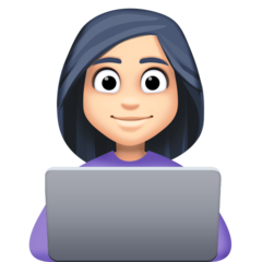 Woman Technologist: Light Skin Tone Emoji 👩🏻‍💻