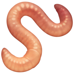 How Worm emoji looks on Facebook.