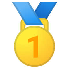 How 1st Place Medal emoji looks on Google.