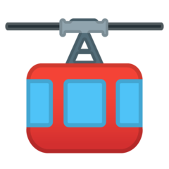 How Aerial Tramway emoji looks on Google.