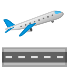 How Airplane Departure emoji looks on Google.