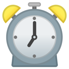 How Alarm Clock emoji looks on Google.