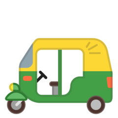 How Auto Rickshaw emoji looks on Google.