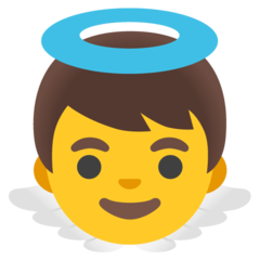 How Baby Angel emoji looks on Google.