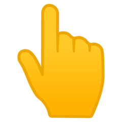 Hur Pekfinger upp emoji ser ut på Google.