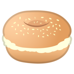 How Bagel emoji looks on Google.