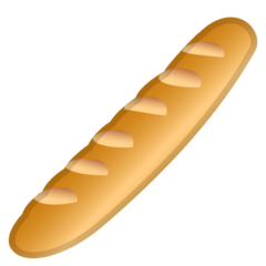 How Baguette Bread emoji looks on Google.