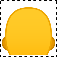 How Bald emoji looks on Google.