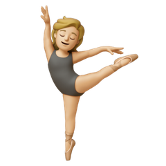 Come Persona che danza: carnagione abbastanza chiara emoji appare su Google.
