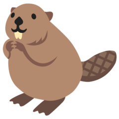 How Beaver emoji looks on Google.