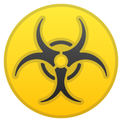 How Biohazard emoji looks on Google.