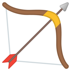 How Bow and Arrow emoji looks on Google.