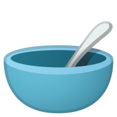 How Bowl with Spoon emoji looks on Google.