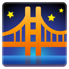 How Bridge at Night emoji looks on Google.