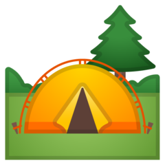 How Camping emoji looks on Google.