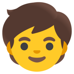 Hvordan Barn emoji ser ud på Google.