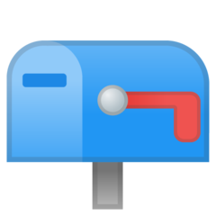 How Closed Mailbox with Lowered Flag emoji looks on Google.