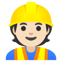 How Construction Worker: Light Skin Tone emoji looks on Google.