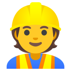 How Construction Worker emoji looks on Google.