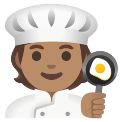 How Cook: Medium Skin Tone emoji looks on Google.