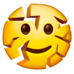 A quoi ressemblent les emoji Cracking Face sur Google.