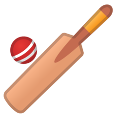 How Cricket Game emoji looks on Google.